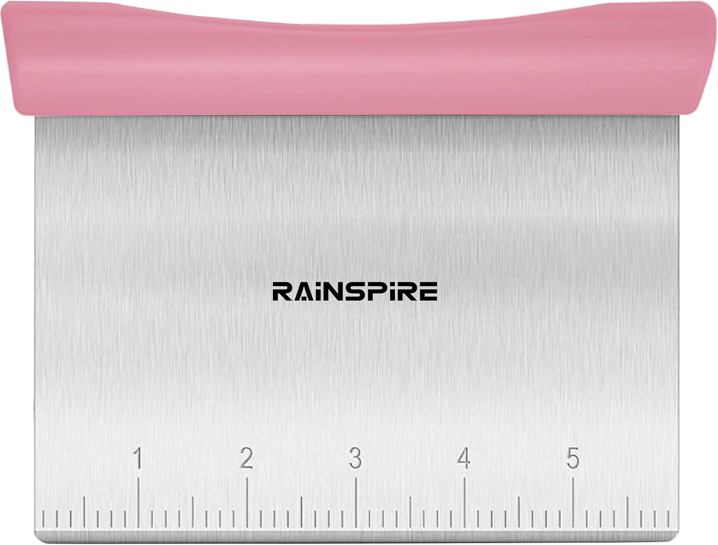 Rainspire Bench Scraper, Stainless Steel Dough Scraper, Pastry Scraper, Pizza and Dough Cutter Multi-Purpose Scraper/Chopper, Pizza Cutter Food Chopper Baking Supplies Kitchen Gadgets, Black