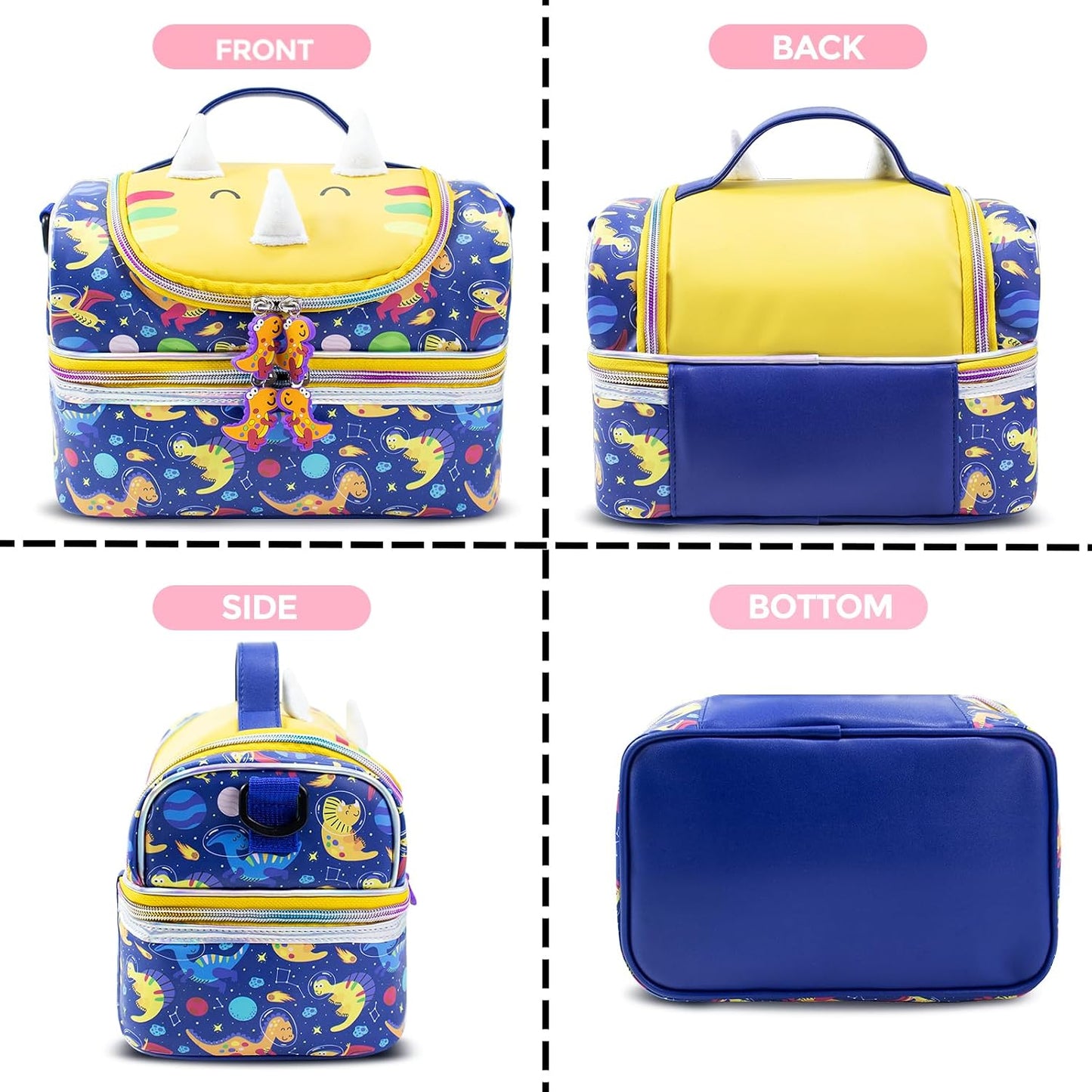 RLGPBON Lunch Bag Kids,Boys Lunch Box,Space Lunch Bag Toddler Teen Boys,School Daycare Cute Travel bags