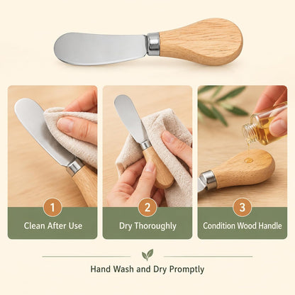 25 Piece Small Cheese Spreader Knives Set, Mini Stainless Steel Butter Knife Spreader with Wooden Handle for for Charcuterie Board, Sandwiches, Cocktail Spreaders, Dips, 4.7 inch