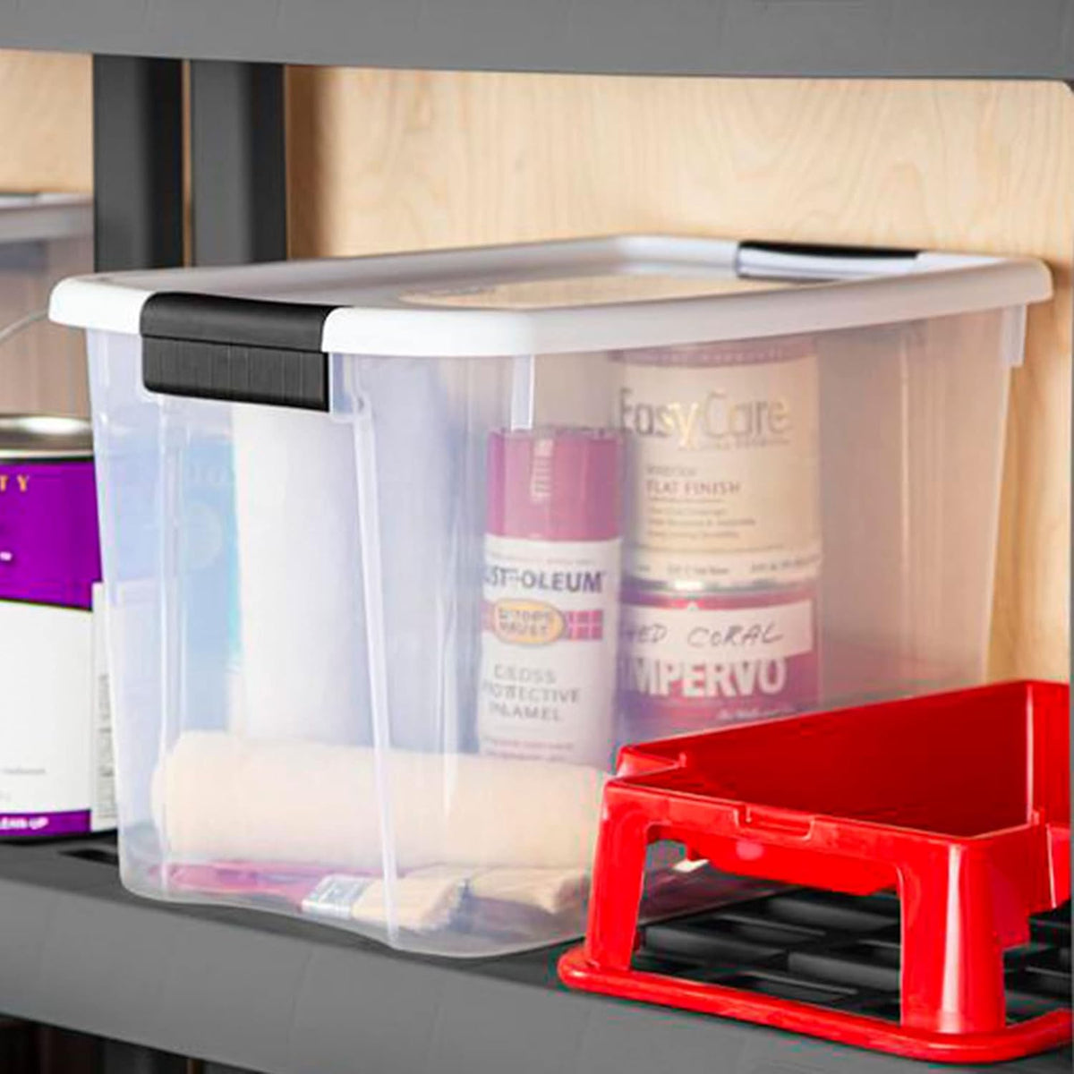 Sterilite 6-Pack Ultra Latching Box, Storage Bins with Lids, Clear Plastic, 18 Qt – Large Heavy-Duty Organizing Bin Containers for Home, Closet, Kitchen, Pantry, Bathroom, and Office