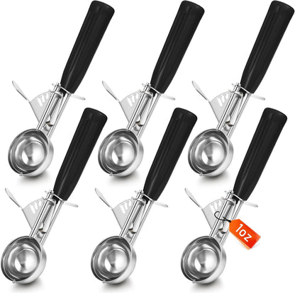 Reallnaive Ice Cream Scooper with Trigger, 4 oz, Gray