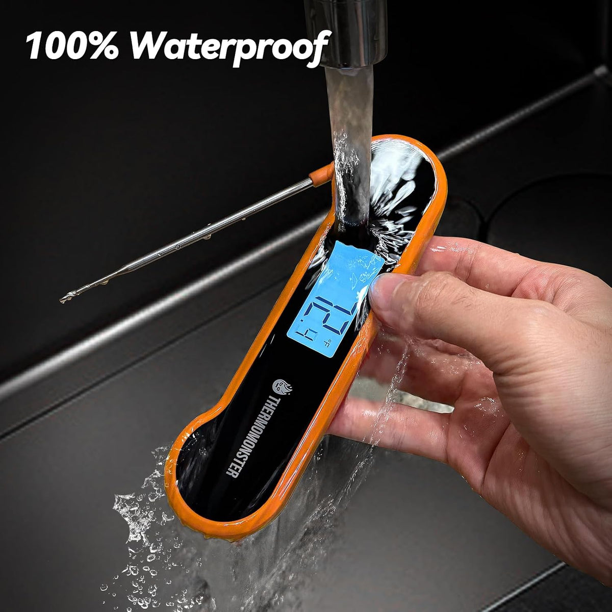0.5 Sec Instant Read Meat Thermometer Digital for Cooking, Red