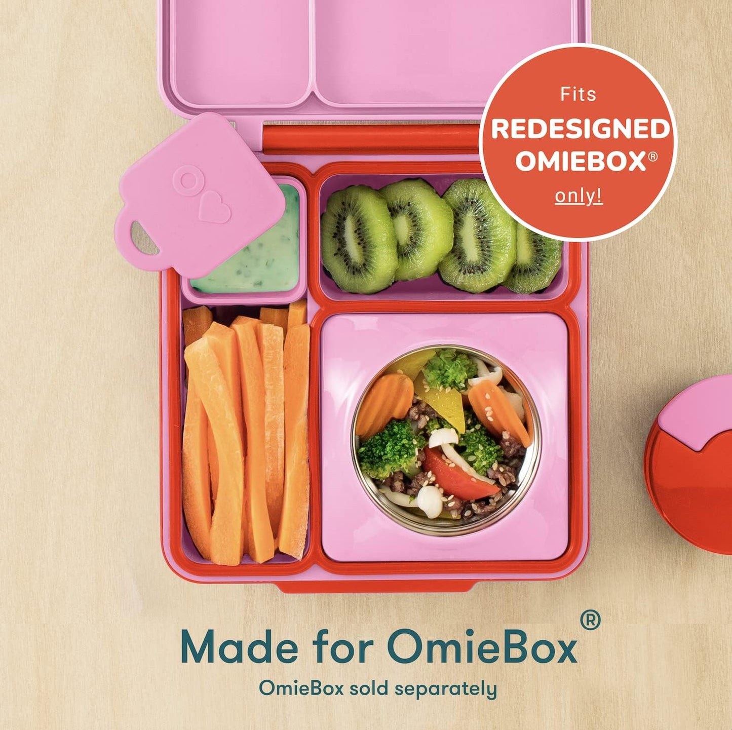 OmieBox (2 pack) Leakproof Dips Containers To Go, Salad Dressing Container, Condiment Container with Lids - Food Safe Silicone - 4 ounces (Blue/Lime)