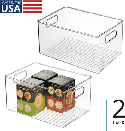 iDesign Recycled Plastic Pantry Storage Bin – Linus Collection - Clear