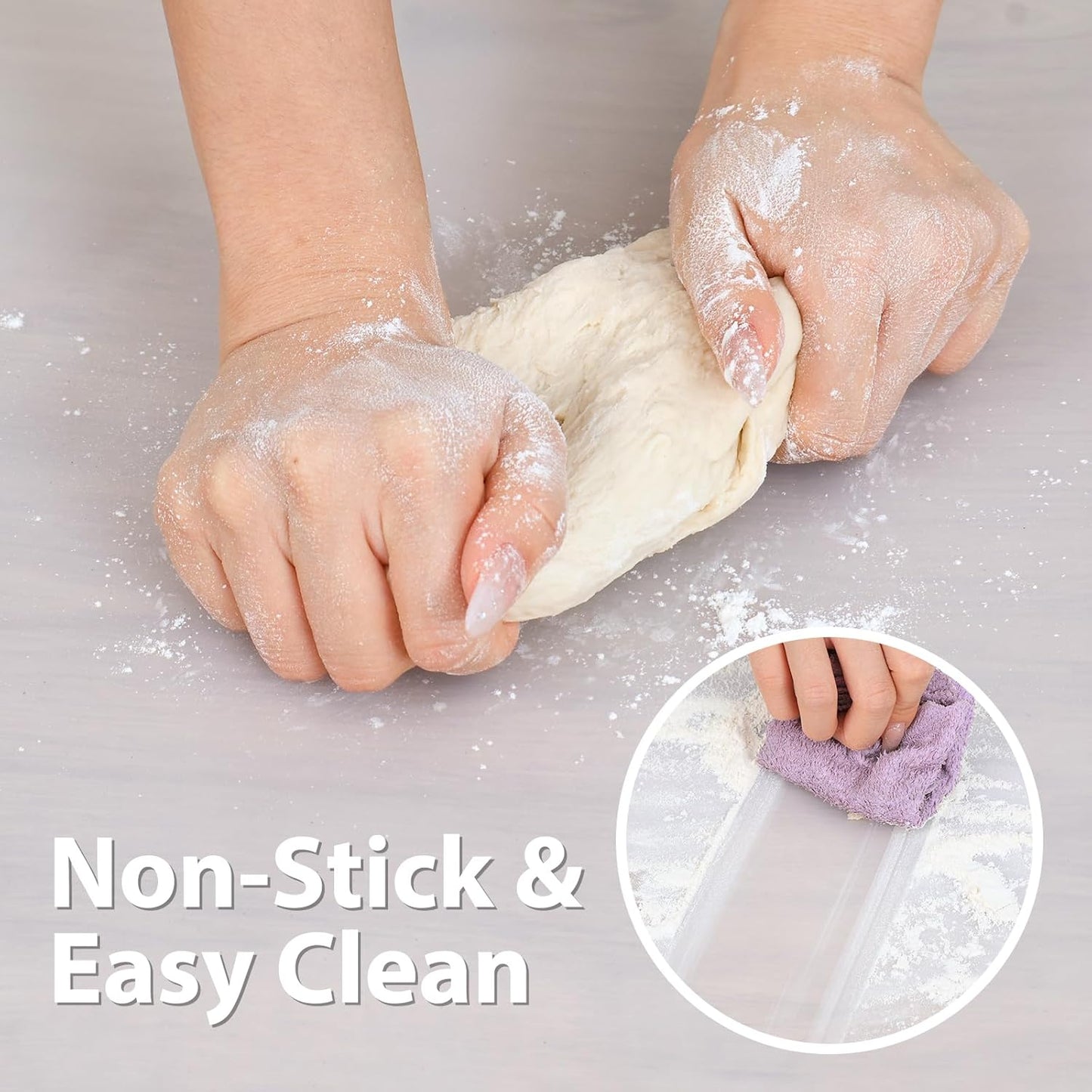 Super Kitchen Extra Large Multipurpose Silicone Nonstick Baking Mat, Pastry Mat, Heat Resistant Nonskid Table Mat, Countertop Protector, 23.4'' By 15.6''(Cool Gray)