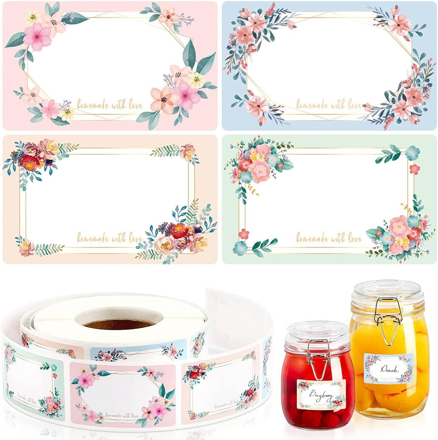 100-Pack Removable Freezer Labels, Waterproof Food Storage Stickers for Date & Contents Marking - Colors B