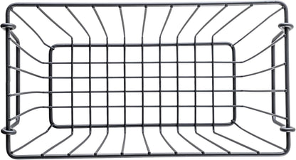 G.E.T. WB-315-MG Heavy Duty Iron Wire Utility Storage Basket/Bin with Handles, 11" x 8" x 8"