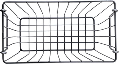 G.E.T. WB-315-MG Heavy Duty Iron Wire Utility Storage Basket/Bin with Handles, 11" x 8" x 8"