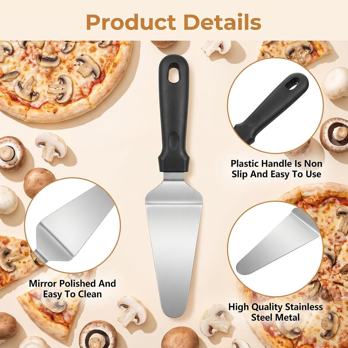 30 Pcs Pizza Spatula Bulk Stainless Steel Pie Server