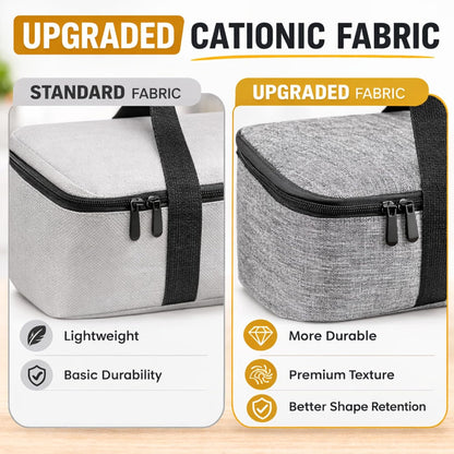 Insulated Resuable Casserole Carrier Bag for Hot or Cold Food, Foldable Portable Prep Carrier, Thermal Food Transport Bag for 9''x13'' & 11''x15'' Baking Pan, Travel Picnic Cake Dessert lunch, Black
