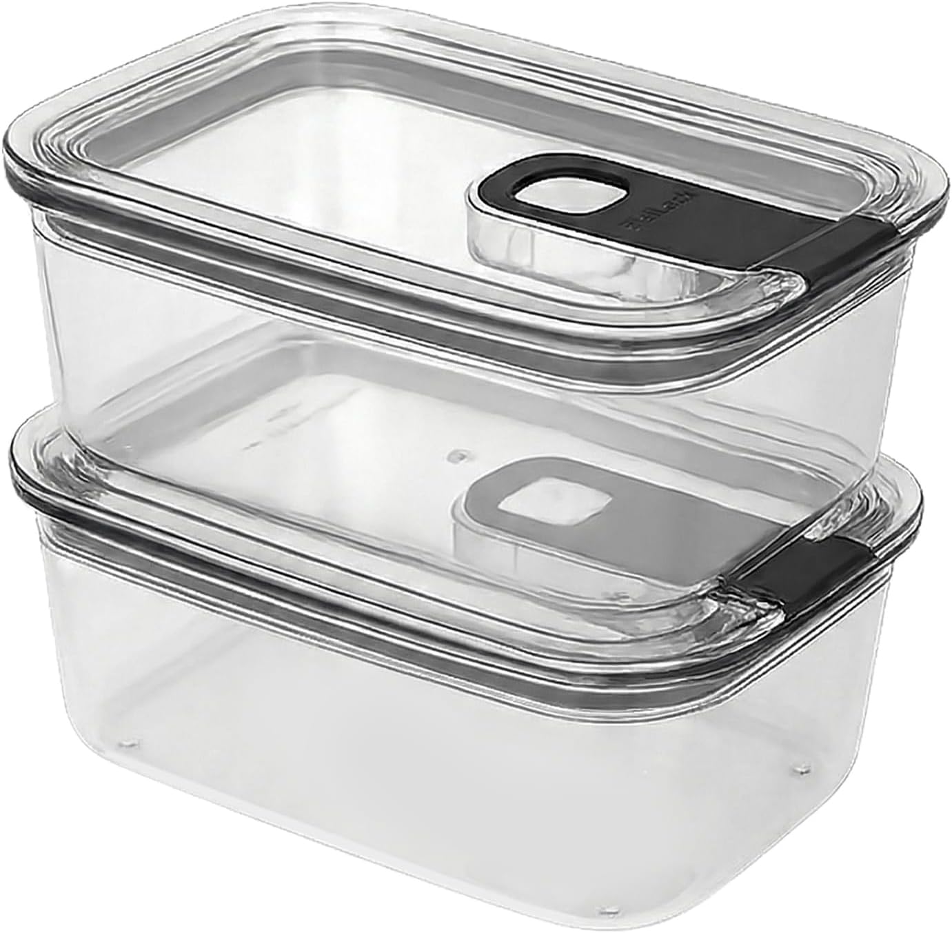 carrotez Clear Food Storage Containers with Easy-Open Lids, 2.7 Cup Ecozen Plastic Small Meal Prep Containers, Airtight, BPA-Free, Stackable, Reusable, Set of 4