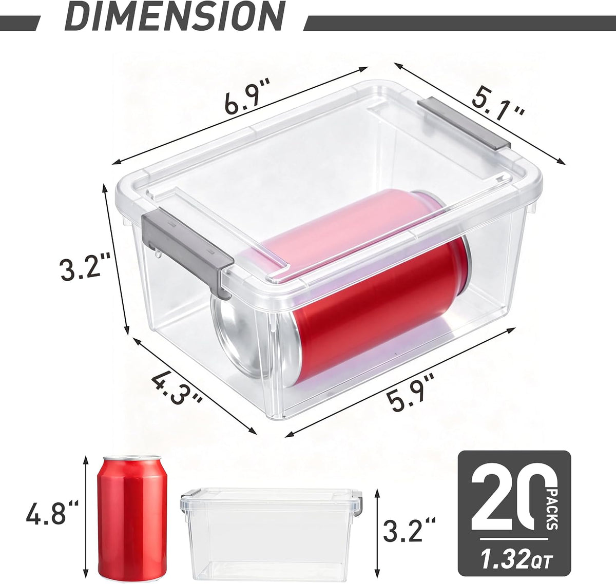 Citylife 6Packs 7.8Qt Plastic Storage Bins with Lids, Clear Organizer | Stackable totes Containers for Craft Supplies, Documents,Garage,Toys,Office and Classroom