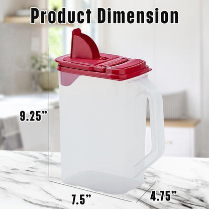 Buddeez Kitchen Pantry Container - Easy Grip Handle for Mess Free Use - Flour and Sugar Storage Made Simple - 4 Quart White Lid