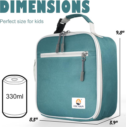 CaCTOUR Lunch Box Kids,Premium Insulated Lunchbox for Girls Boys,Soft Mini Cooler Bag Back to School Thermal Reusable Lunch Bag for Work School Picnic (Blue)