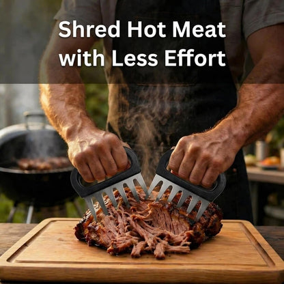 Meat Claws for Shredding, Bear Claws Meat Shredder, Stainless Steel Meat Shredder Claws for Pulled Pork, Chicken, Brisket, Turkey and Roasts, BBQ Smoker Grill Accessories, 2 Pack