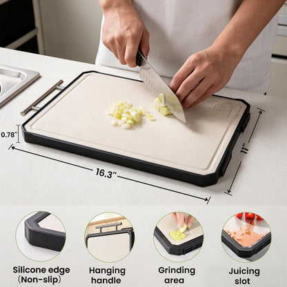 Titanium Cutting Board, Double Sided Pure Titanium Chopping Board, 16”×10”