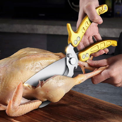 DRAGON RIOT Heavy Duty Poultry Shears - A Must Have Kitchen Shears for Chicken and Meat Cutting - Dishwasher Safe and Stainless Food Kitchen Scissors for Thanksgiving