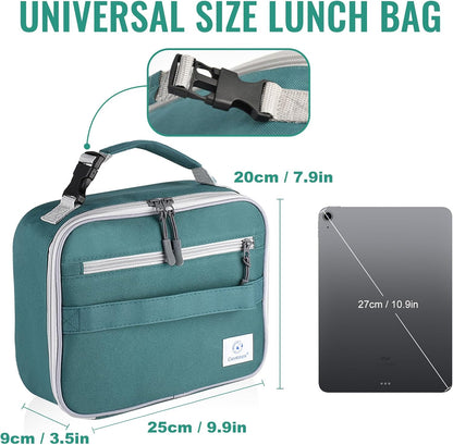 Genteen Lunch Box Kids, Insulated Lunch Bag Kids Boys Girls Back to School, Soft Lunch Box for Men Reusable Lunchbox for Office,Outdoor,School (Black)