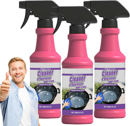 Rivoneed Grill Cleaner,Fast Acting Heavy Duty Grill Degreaser Spray,Heavy Duty Stainless Steel Degreaser,Professional Bbq Cleaner Degreaser For Outdoor Grill,Kitchen Oven,Smoker,Grates (1pc)