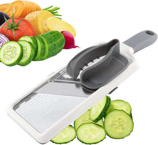 Handheld Mandoline Slicer with 3-Thickness (1mm-3mm) Adjustable Blade