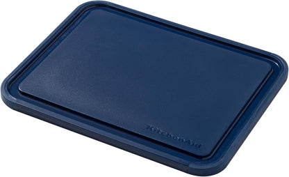 KitchenAid Classic Plastic Cutting Board with Perimeter Trench and Non Slip Edges, Dishwasher Safe, 12 inch x 18 inch, Gray
