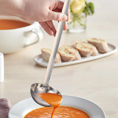 meekoo Stainless Steel Ladles Soup with Long Handle, 6oz