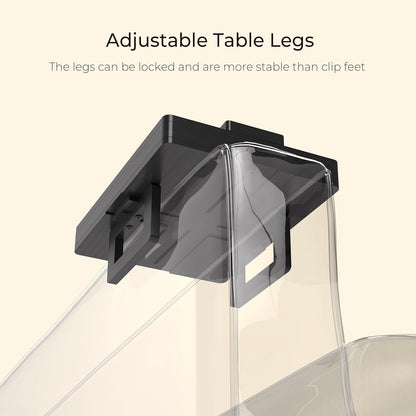 Wealone Black Couch Arm Tray for Wide Couch, Bamboo Sofa Arm Clip Table with Storage Box, Couch Armrest Tray with 360°Rotating Phone Holder, Sofa Arm Table Clip for Eating, Drinks or Dining