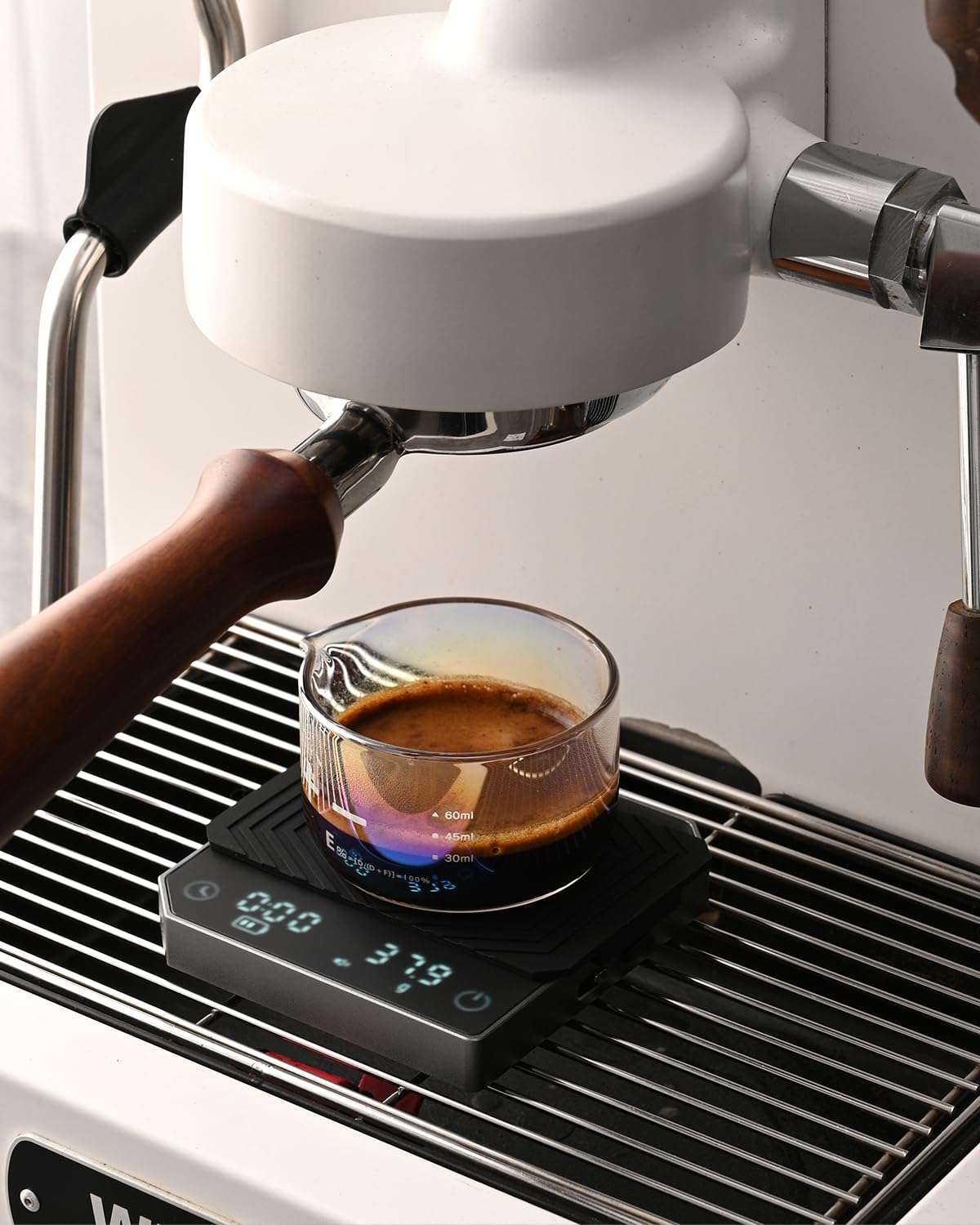 Walnut Coffee Bean Scale Set with Spritzer, Coffee Lover Gifts
