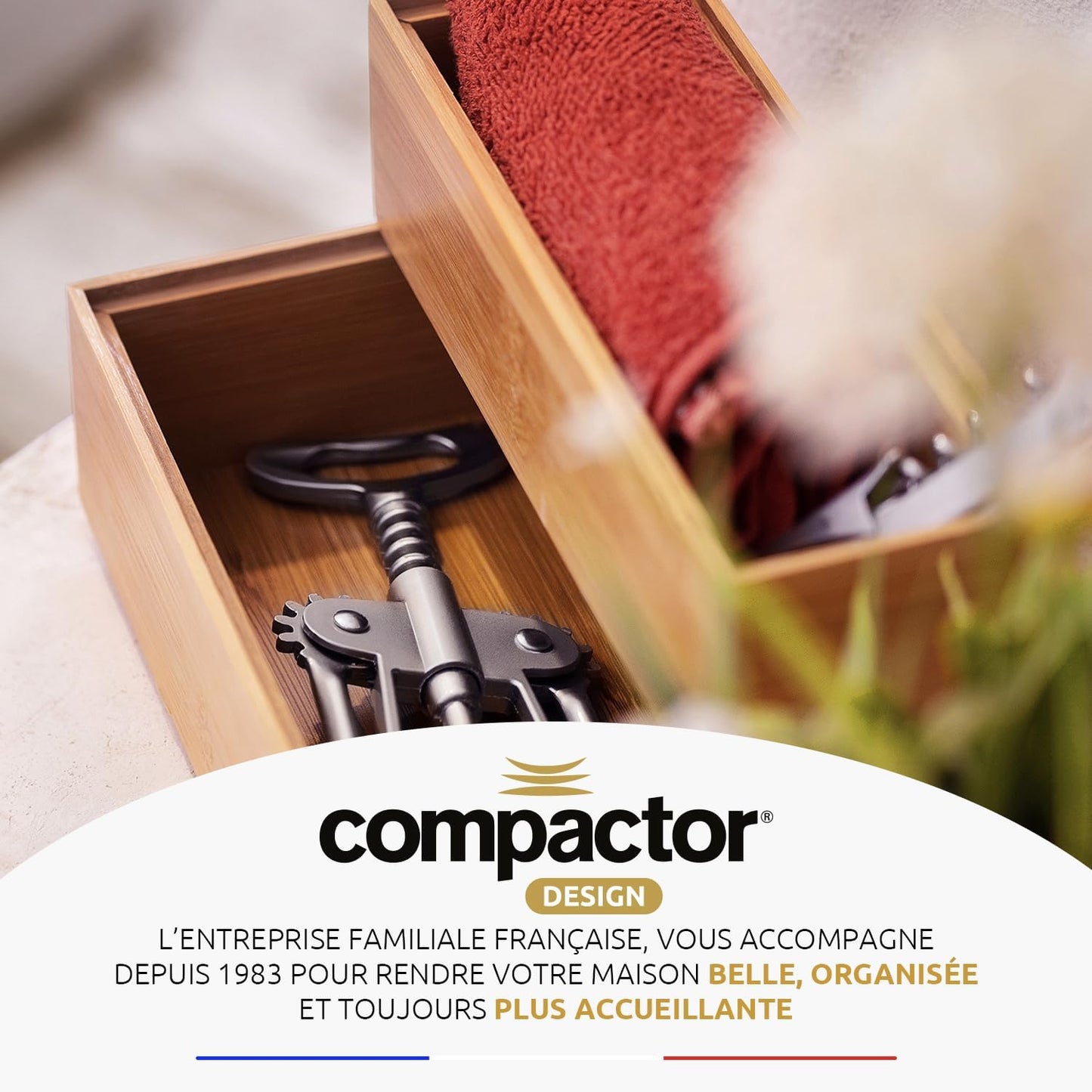 Compactor Osaka Organizer - Nature Collection, Size M | Eco-Friendly Bamboo Storage Solution