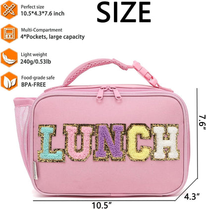 GYEUKHAM Insulated Lunch Box for School, Thermal Reusable Durable Freezable Lunch Bags for Kids Boys Girls Men Women - Small Soft Cooler Portable Lunch Tote Kit for Work Picnic Travel,Black