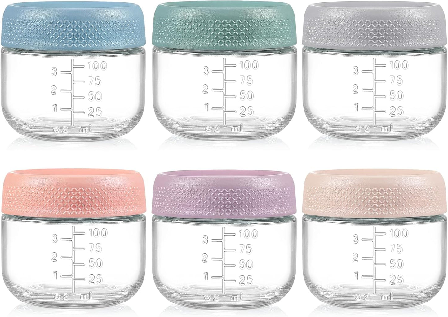 NETANY 6-pack 8oz Glass jars with Airtight Lids, Overnight Oats Containers with Lids, Wide mouth Mason Salad jars, Glass Food Storage Containers for Snacks Yogurt Spice Sugar