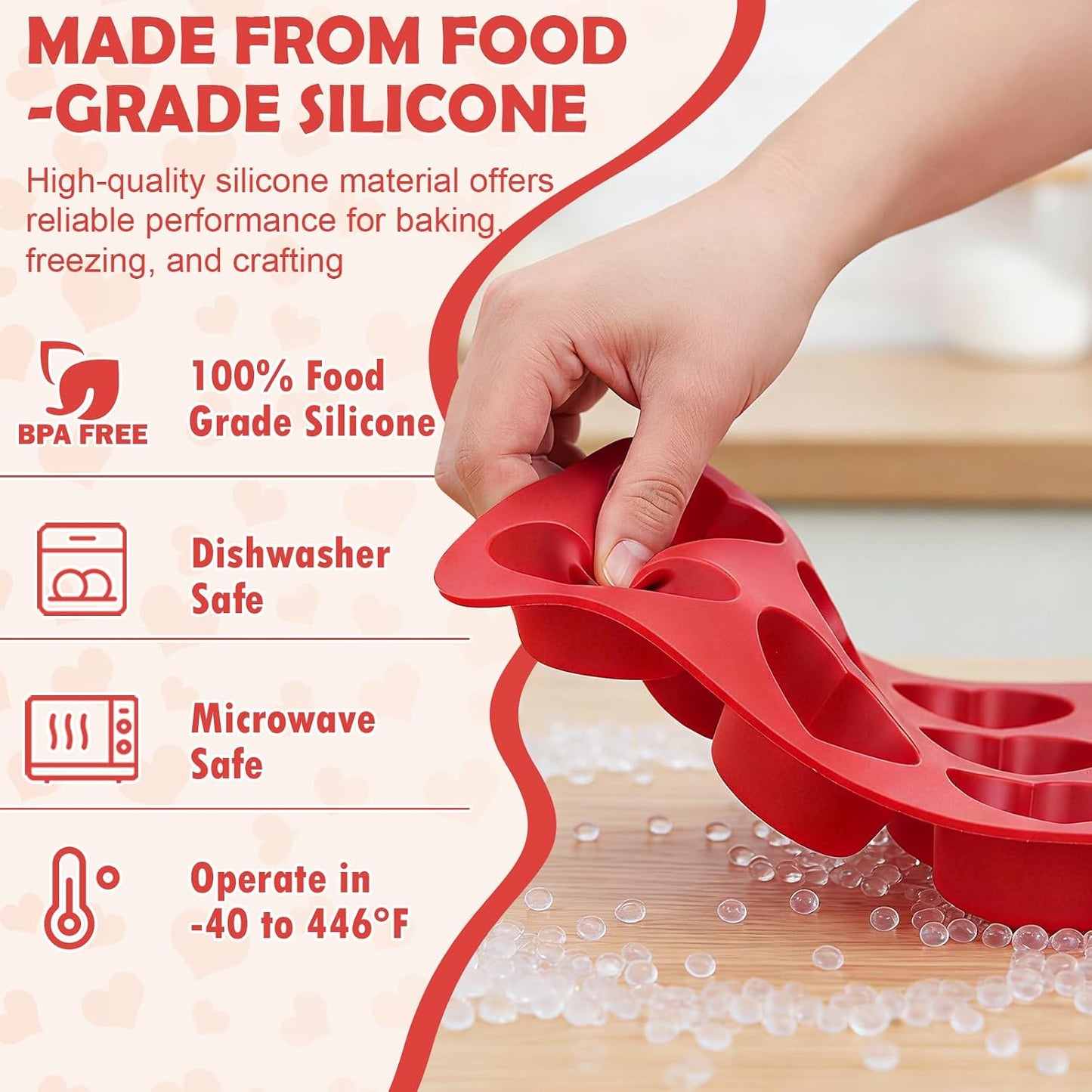 HKNMTT Silicone Muffin Pan for Baking, Cupcake Egg bites Brownie Mold 12 Cup Regular Size, Oven Safe BPA Free kitchen Appliances