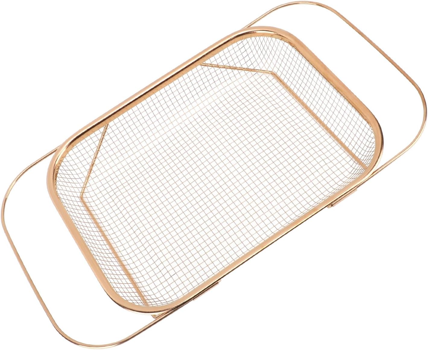 Fydun Stainless Steel Colander, Over The Sink Strainer Basket Kitchen S Er Gold Strainer Over The Sink Colander Basket for with Handles Fine Mesh Expandable Essentials (Gold)