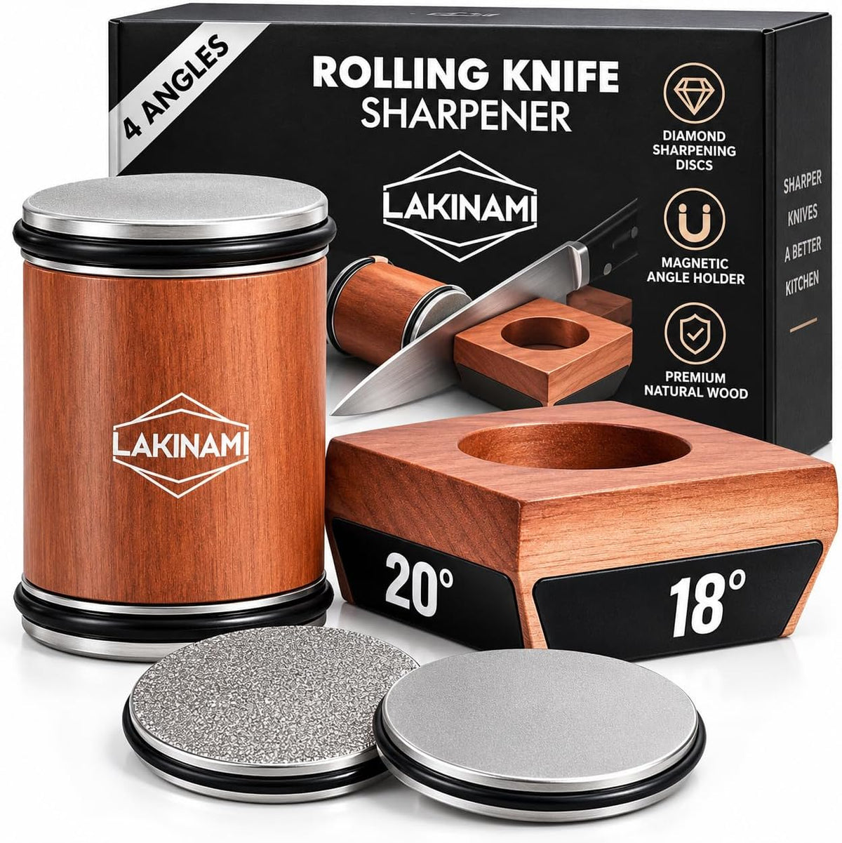 Rolling Knife Sharpener | Kitchen Knife Sharpening Kit