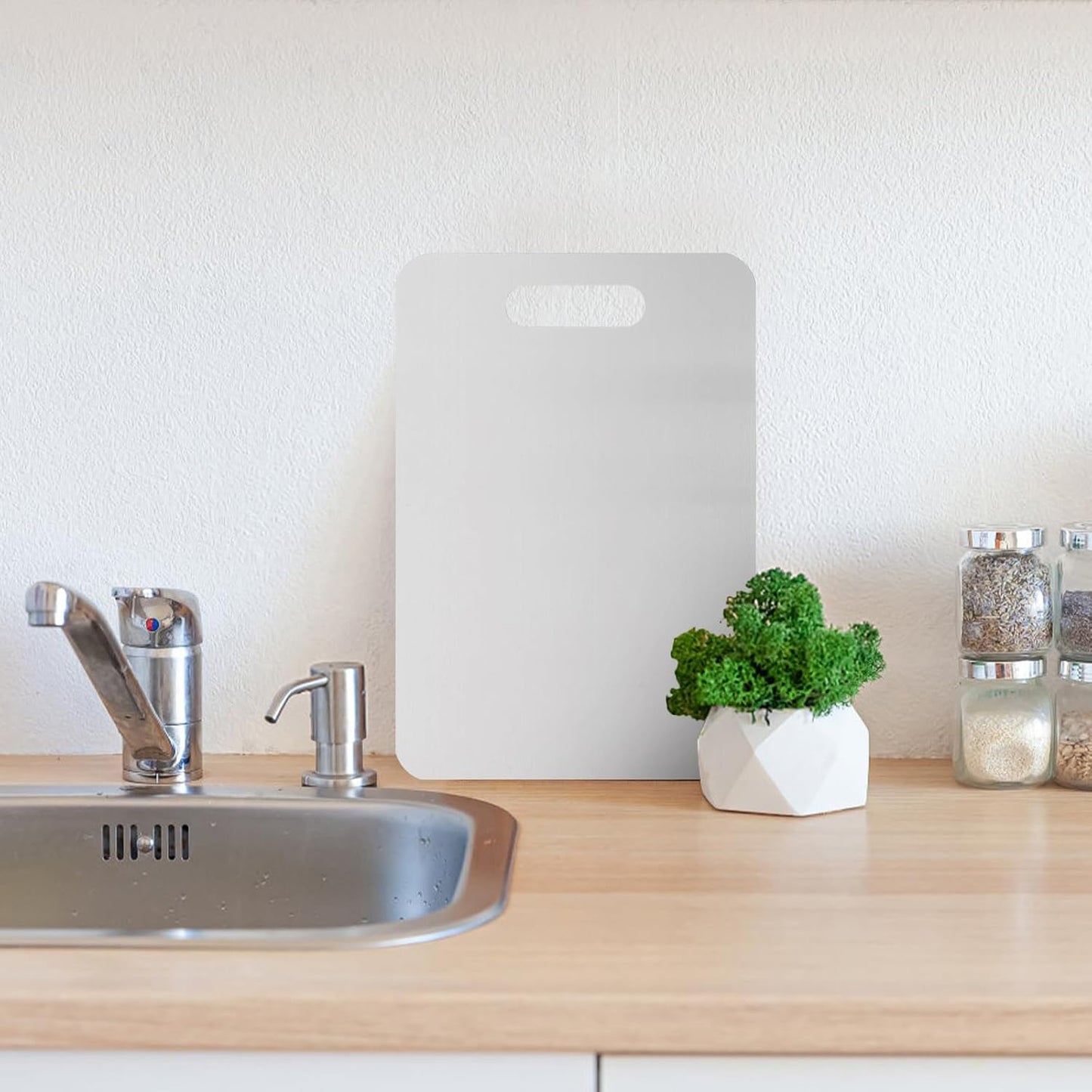 Yardwe Chopping Board for Home Double-sided Cutting Mat Stainless Steel Xxl Size Easy to Clean