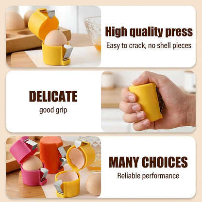 Egg Cracker, 3 PCS Multi Color Egg Cracker Tool Kit for Hard Boiled Eggs
