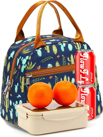 FlowFly Insulated Lunch Cooler Bag - Tote Bag Organizer for Women/Men, Black - Colors B