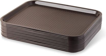 New Star Foodservice Fast Food Tray, Set of 12 (Black, 12 by 16-Inch)