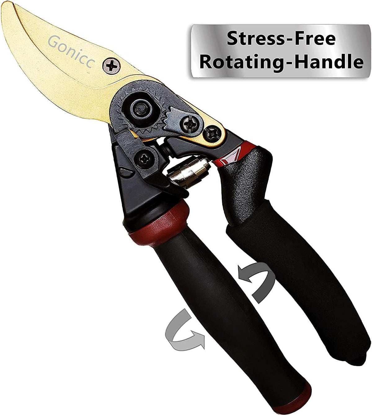 gonicc 8" Professional Premium Bypass Titanium Pruning Shears(GPPS-1003)