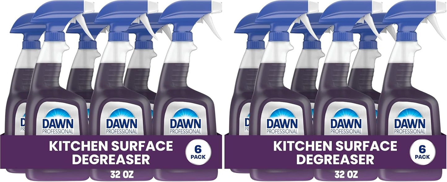 Dawn PRO Kitchen Surface Degreaser,Bulk Cleaning Spray for Oil and Grease Buildup in Commercial Kitchens,32 fl oz,(Pack of 12)