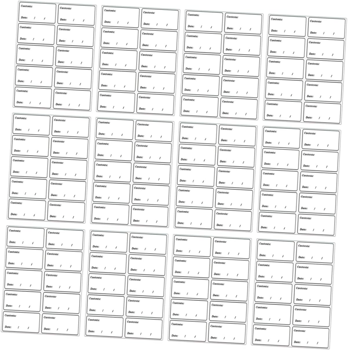 Operitacx 400pcs Waterproof Removable Food Date Labels for Refrigerator and Freezer Self-Adhesive PVC Stickers for Food Storage Containers for Pantry Organization