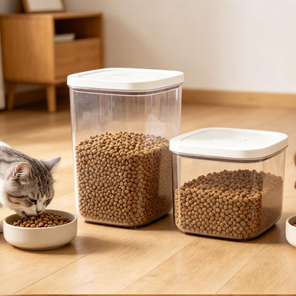 TBMax Dog Cat Food Storage Container 12Lbs with Airtight Flip-up Lid, Large Pet Food Dog Treat Container with Scoop, Airtight Food Storage Bin for Kitchen Organization