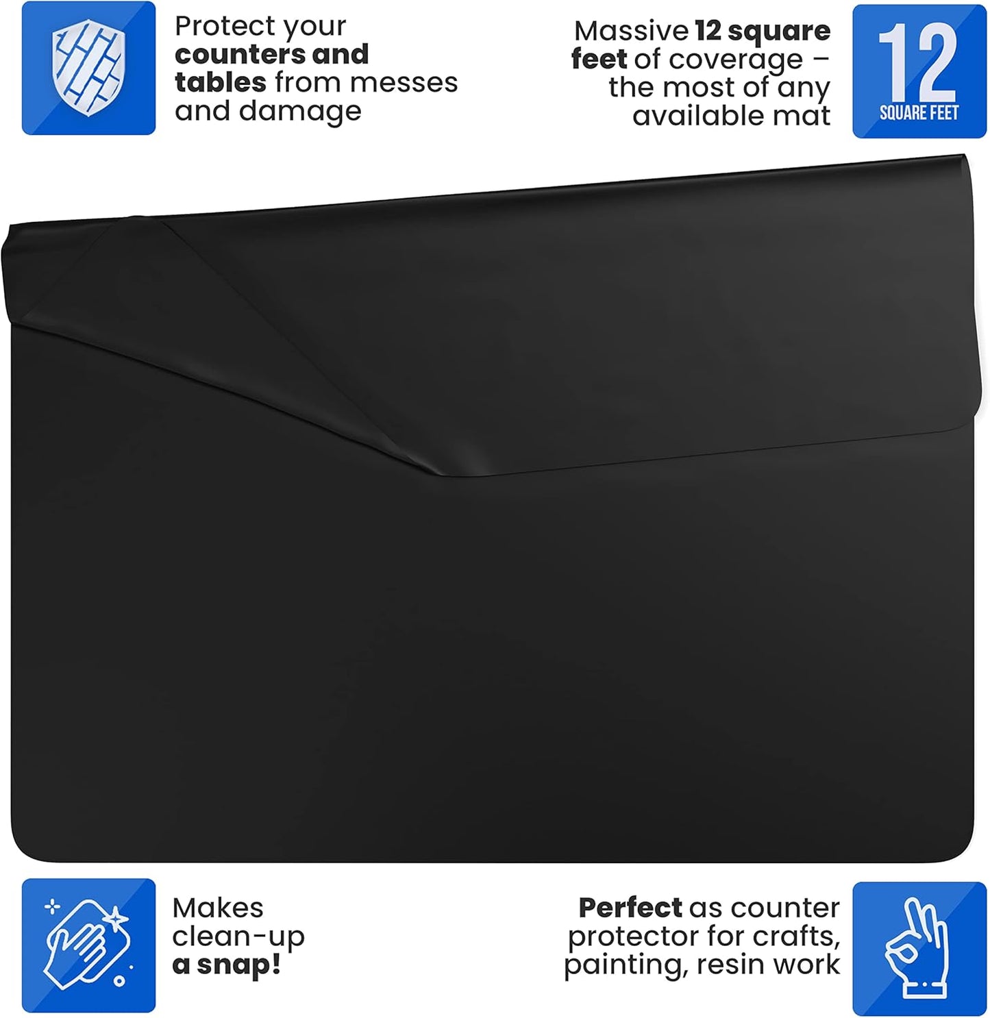 Super Jumbo Silicone Mat 36” x 48” - 3 by 4 Feet. by MonsterMat (Super Jumbo 48 x 36, Translucent)