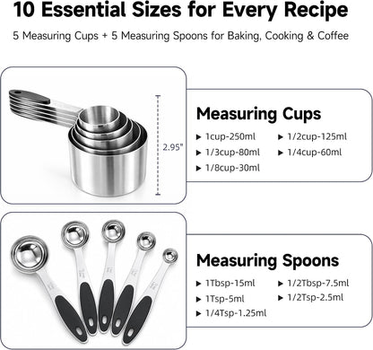 Magnetic Measuring Cups and Spoons Set