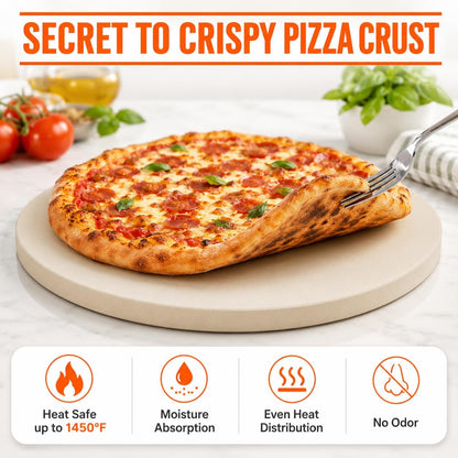 Extra Large 24 x 17 3/4 Inch Rectangular Pizza Stone for Oven and Grill