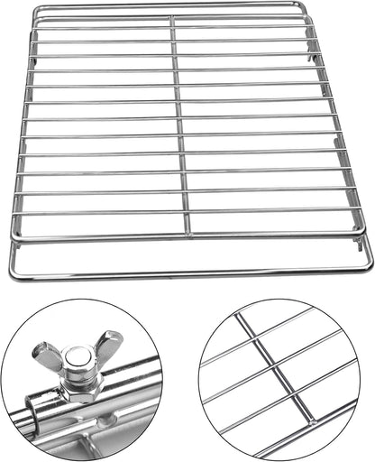 Adjustable Extendable Oven Rack, Universal Chrome Plated Wire Shelf, Adjusts from 17" to 30" Wide, Compatible with GE, Whirlpool, Frigidaire, Kenmore, Samsung, LG, Ovens, 1 Pack