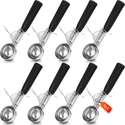 Reallnaive Ice Cream Scooper with Trigger, 4 oz, Gray