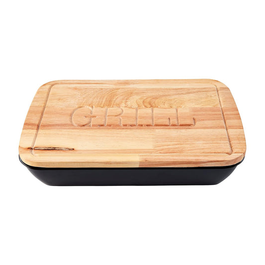 Mud Pie Melamine Tray and Board Set, Tray 5 1/2" X 13" | Spoon 5 1/2"