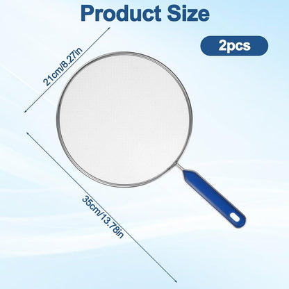 2 Pack Splatter Screen for Frying Pan, 8 InGrease Splatter Screen