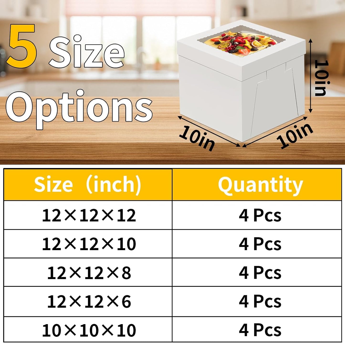 WINKIO Cake Boxes 12 inch, Cake Carrier Holder, Storage Transport Container